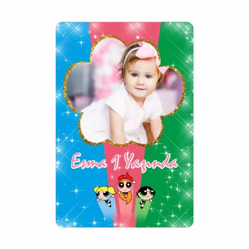 PowerPuff Girls Temalı Doğum Günü Magneti